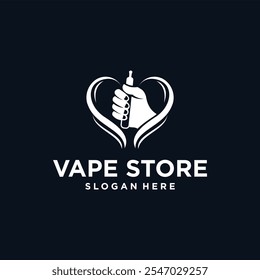 shop logo. E-cigarette shop logo. design for future e-cigarette and logo.