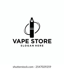 shop logo. E-cigarette shop logo. design for future e-cigarette and logo.