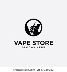 shop logo. E-cigarette shop logo. design for future e-cigarette and logo.