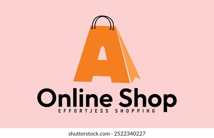 Shop logo, Good shop logo with shopping bag vector , Online Shop logo vector template
