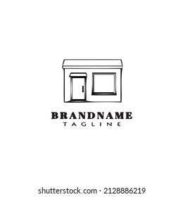 shop logo icon cartoon design template black modern isolated vector illustration