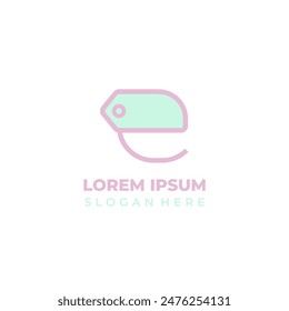 Shop logo initial E for linear style shop logo