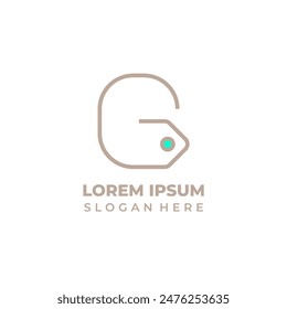 Shop logo with initial G for linear style shop logo