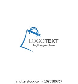 Shop logo. Online shop logo. shop bag.