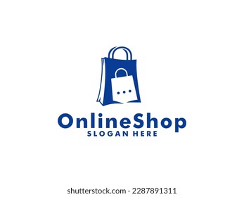 shop logo, Online Shop logo designs template, Shopping bag logo symbol icon, shop Logo template