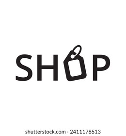 Shop logo. Online shop and retail logo.