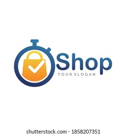 Shop logo. Online Shop Logo Vector Template