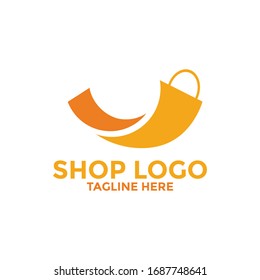 Icono del logotipo de tienda, vector de diseño del logotipo de compra, plantilla del logotipo de compra aislada 