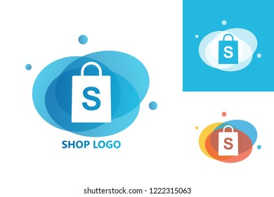 Shop Logo Template Design Vector, Emblem, Design Concept, Creative Symbol, Icon
