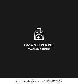 Shop logo template design Vector illustration 