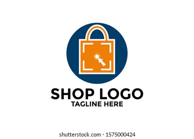 Shop logo vector, Online Shop Logo design template