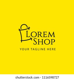 Shop Logo Vector Template Design Illustration