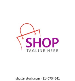 Shop Logo Vector Template Design Illustration