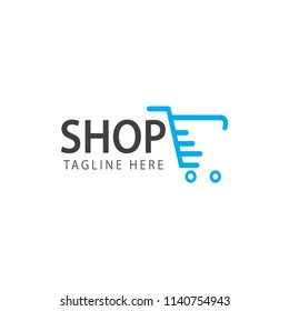 Shop Logo Vector Template Design Illustration