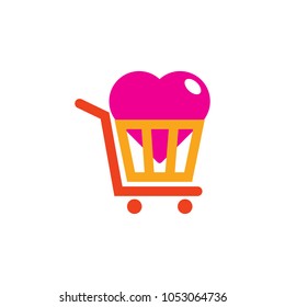 Shop Love Logo Icon Design