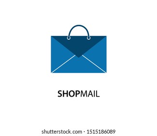 shop mail logo template design vector