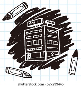 shop mall doodle drawing