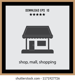shop, mall, shopping  vector icon