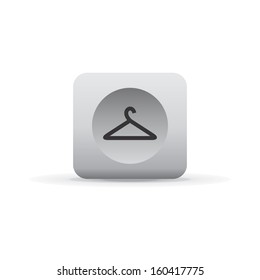 shop mall white icon button