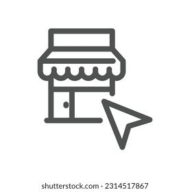 Shop management related icon outline and linear vector.
