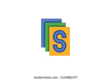 Shop and Market Colored Logo Vector