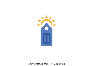 Shop and Market Colored Logo Vector