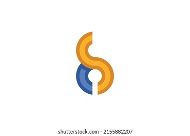 Shop and Market Colored Logo Vector