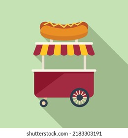 Shop market icon flat vector. Store vendor. Seller eat
