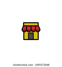 Shop, market vector icon