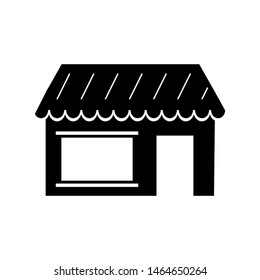 Shop or market vector icon on white background