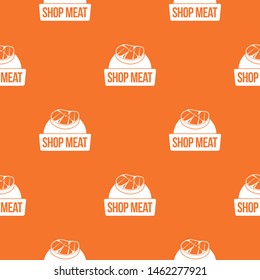 Shop meat pattern vector orange for any web design best
