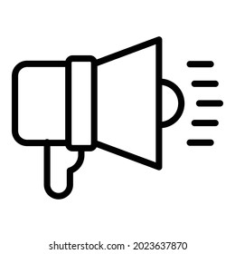 Shop megaphone icon outline vector. Store offer. Sale open