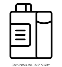 Shop milk icon outline vector. Vegetable plant. Food soya