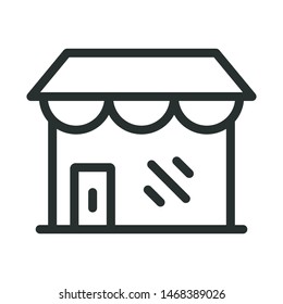 shop - minimal line web icon. simple vector illustration. concept for infographic, website or app.