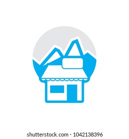 Shop Mountain Logo Icon Design