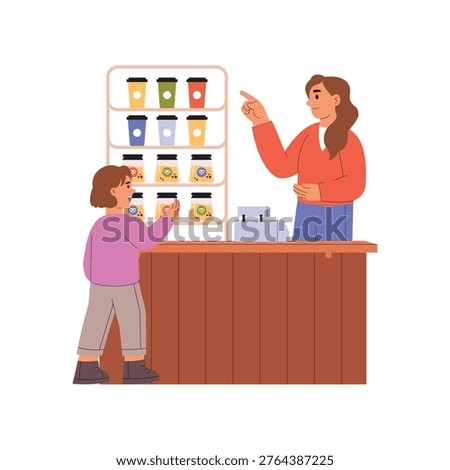 Shop Negotiation  vector concept illustration EPS file