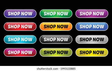 Shop Now Action Button - Multicolor Vector illustration