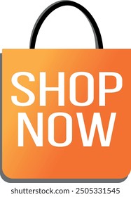 shop now bag icon, vector, shopping bag