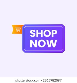 shop now banne design vector