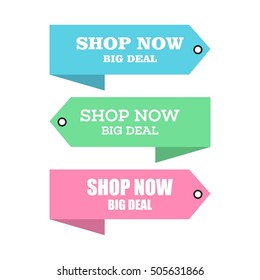 Shop Now Banner Your Online Offline Stock Vector (Royalty Free ...