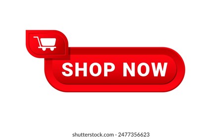 Comprar ahora Icono de Botón color rojo sobre fondo blanco