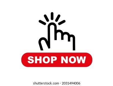 shop now button on white background