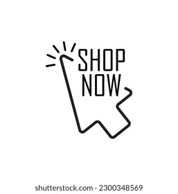 shop now button on white background