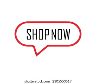 shop now button on white background