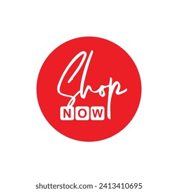 shop now button on white background