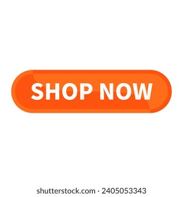 Shop Now Button In Orange Rounded Rectangle Shape For Sale Advertising Business Marketing Social Media Information
