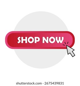 Compra ahora Botón. Comprar Anuncio de Hacer clic. Llamado rojo a la acción. Elemento de Web de Vector. EPS 10.