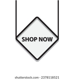 Shop now button with shopping design cart. Shop now. Modern collection for web site. Online shopping. Click here, apply, buttons hand pointer clicking. Web design elements. Vector and illustration.