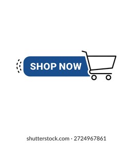 Shop now button with shopping design cart. Shop now. Modern collection for web site. Online shopping. Click here, apply, buttons hand pointer clicking. Web design elements. Vector and illustration.