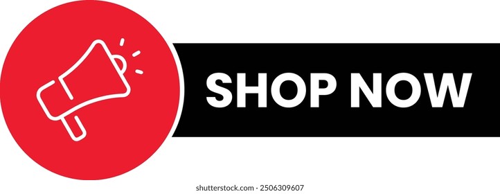 Shop Now Ecommerce Icon Call To Action Button Offer Design Marketing Symbol